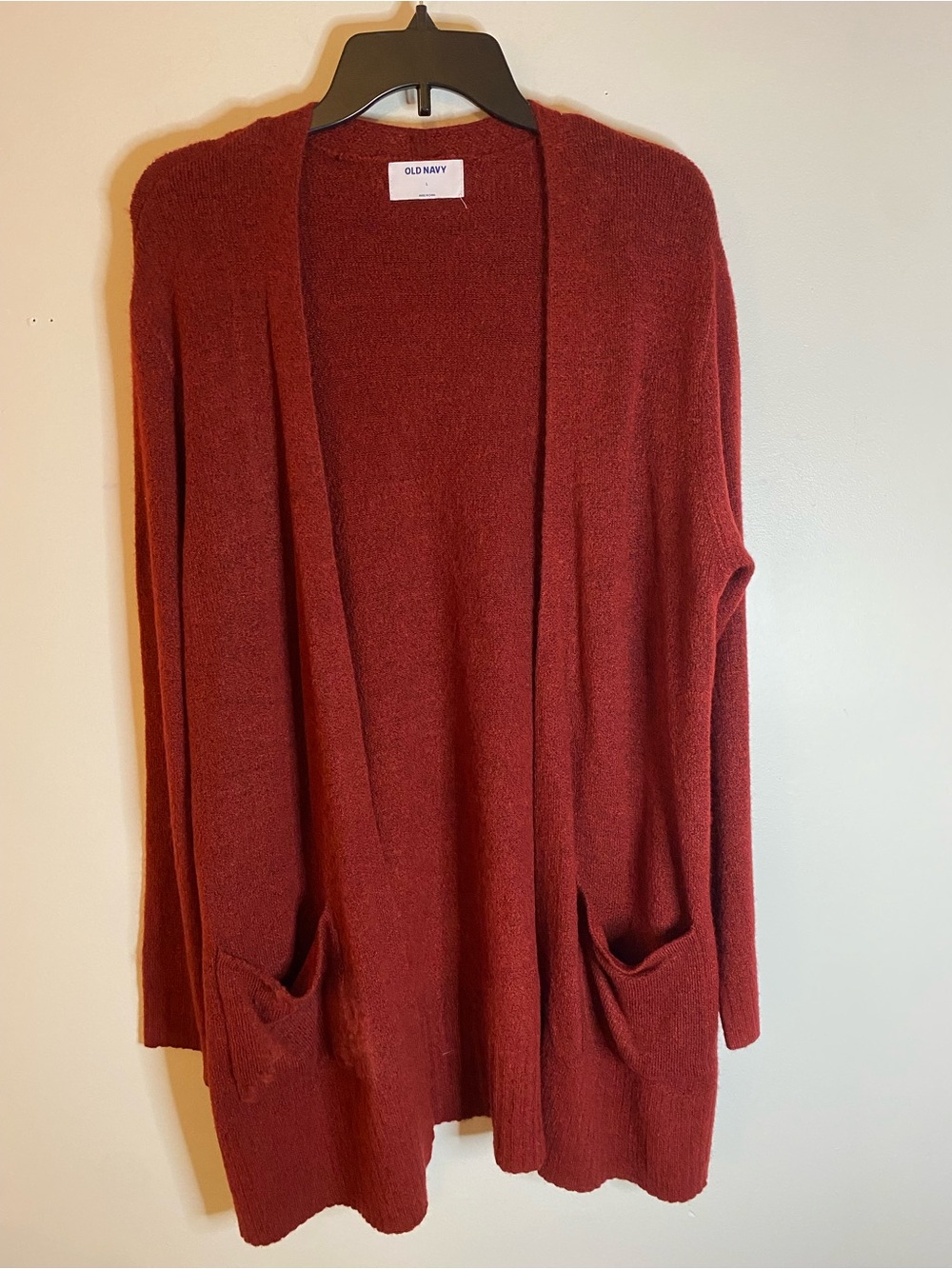 Old Navy Women's Open-Front Cardigan in Rust Red